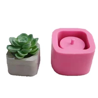 polygonal concrete succulent flower pot silicone mold resin candle soap making mould