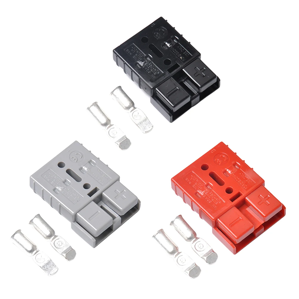 

50A 600V Battery Charging Bipolar Plug with Terminals Portable Quick Connector Trailer Vehicle Power Connecting Accessory