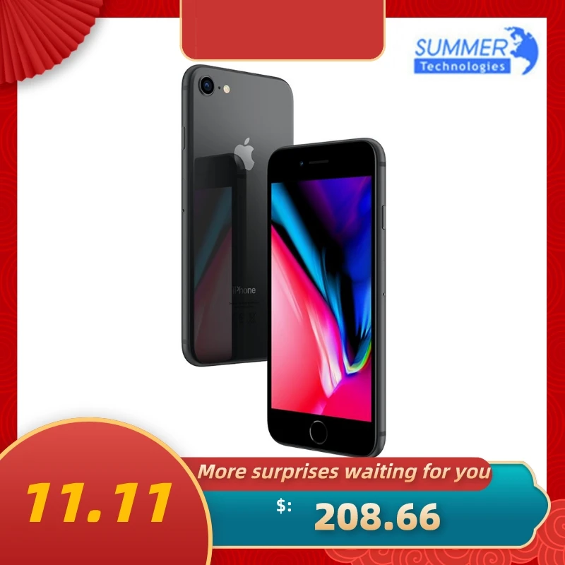 

Original Apple iPhone 8/8 plus 2GB 64GB Unlocked LTE Mobile Phone 4.7" 12MP Hexa Core 2GB RAM iOS Cellphone celular
