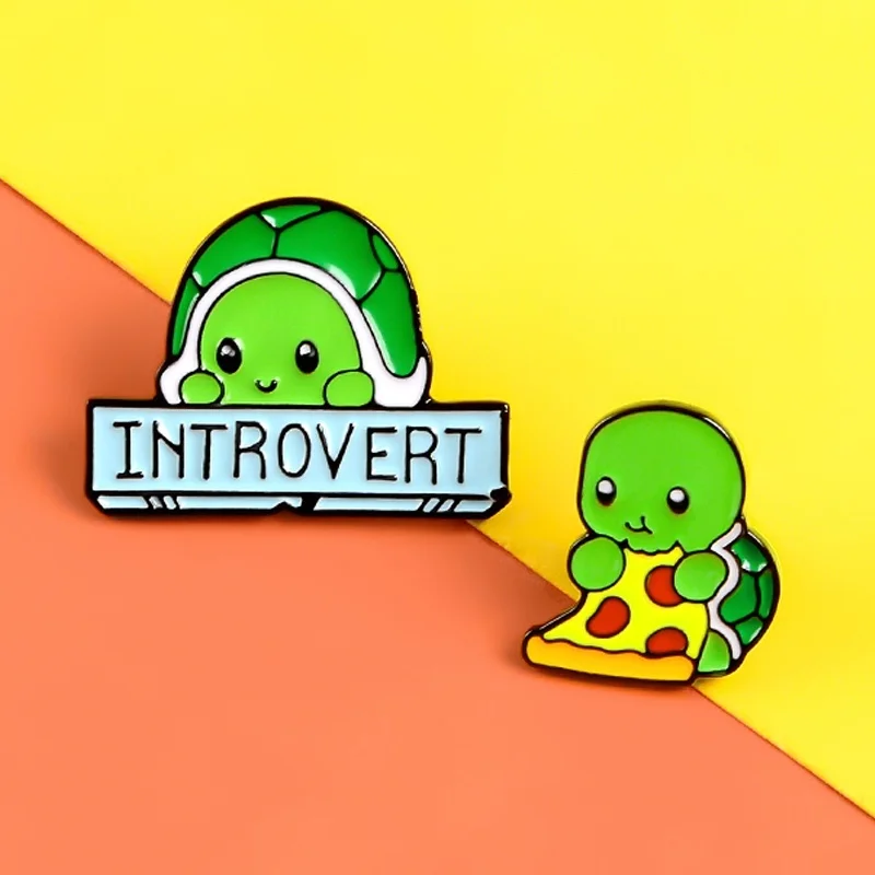 Мягкие эмалированные булавки в виде черепахи индивидуальные интровертные броши