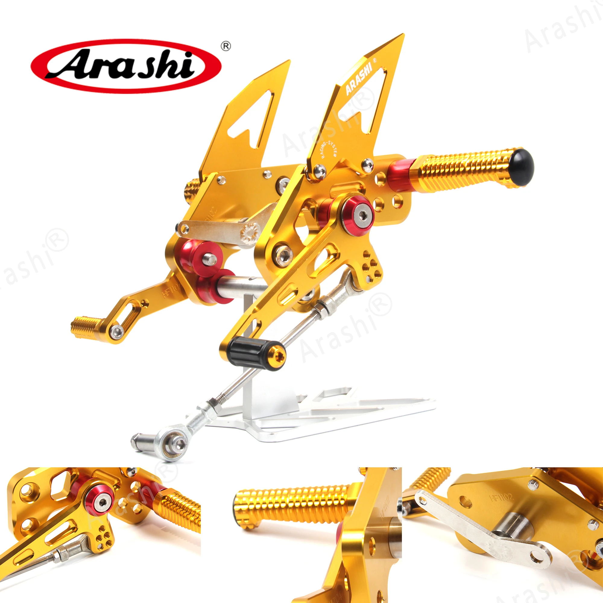 Arashi CNC регулируемый задний комплект для KAWASAKI Z125 Z125-Pro 2016 - 2021 Z 125 Pro подножка