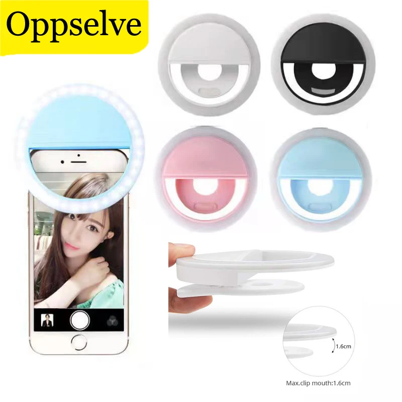 USB перезаряжаемые светодиодные лампы кольцо для селфи свет лампа с линзой