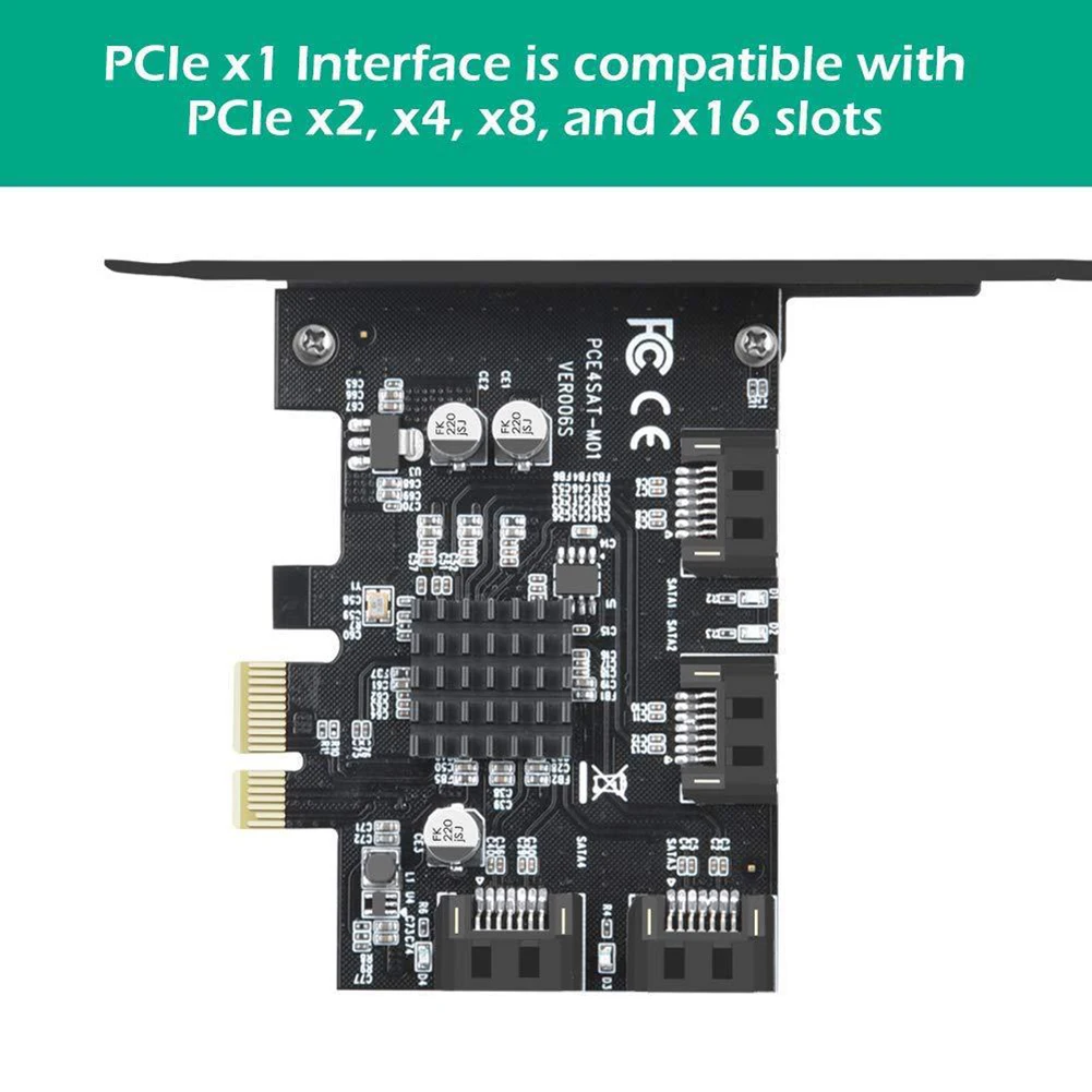 4 Порты и разъёмы SATA III адаптер PCI E карта PCI Express конвертер SATA 3,0 расширения Riser модуль контроллера