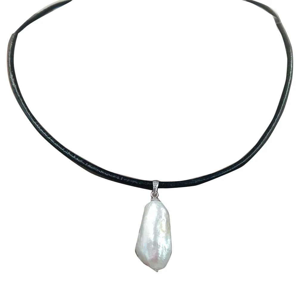 Бесплатная доставка ожерелье с подвеской из натурального пресноводного жемчуга