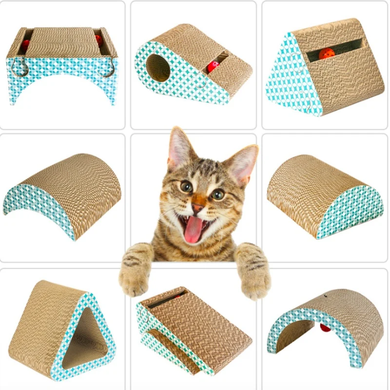 Веселая игрушка для собак котят царапина S образная гофрированная бумага кошачья