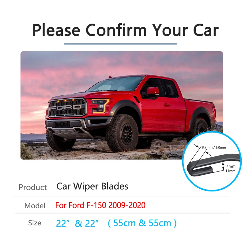 Для Ford F150 2009 ~ 2020 F-150 автомобильный стеклоочиститель Raptor LOBO XL XLT лобовое стекло