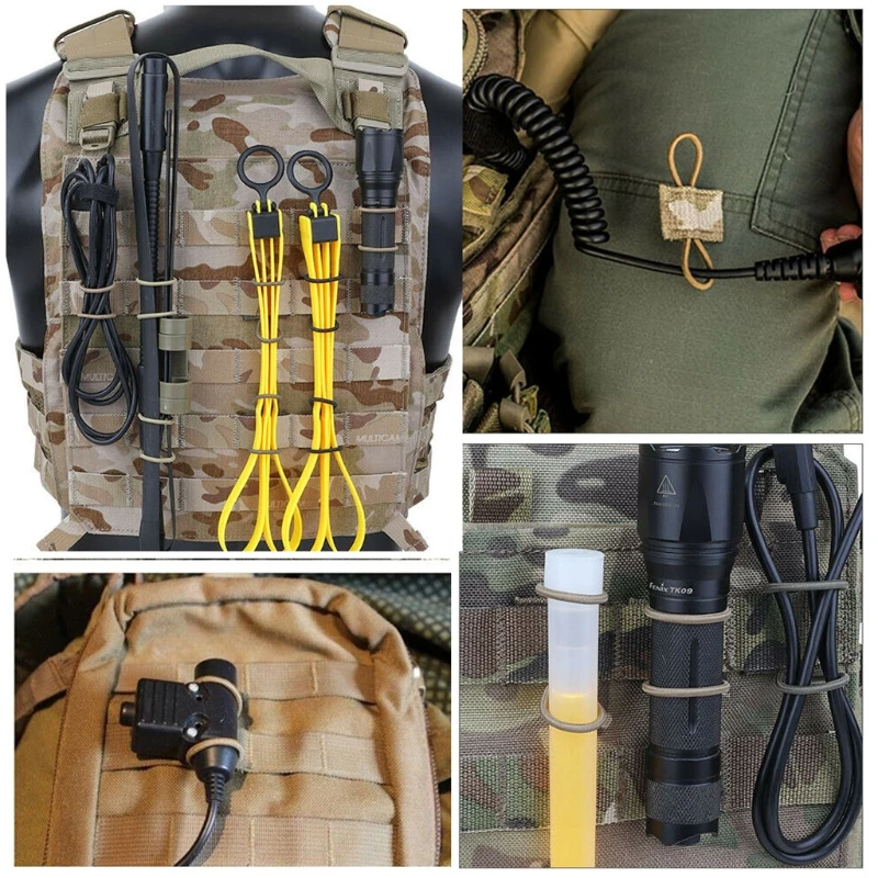 Платформа MOLLE 4 шт. Аксессуары для пешего туризма эластичная ленточная Пряжка Molle