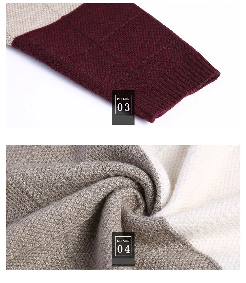 

Mens Patchwork Tops Autumn Fashion Men's V-neck Long Sleeve Colorblock Sweater Male Fashion Trendy Striped Bottom Sweater