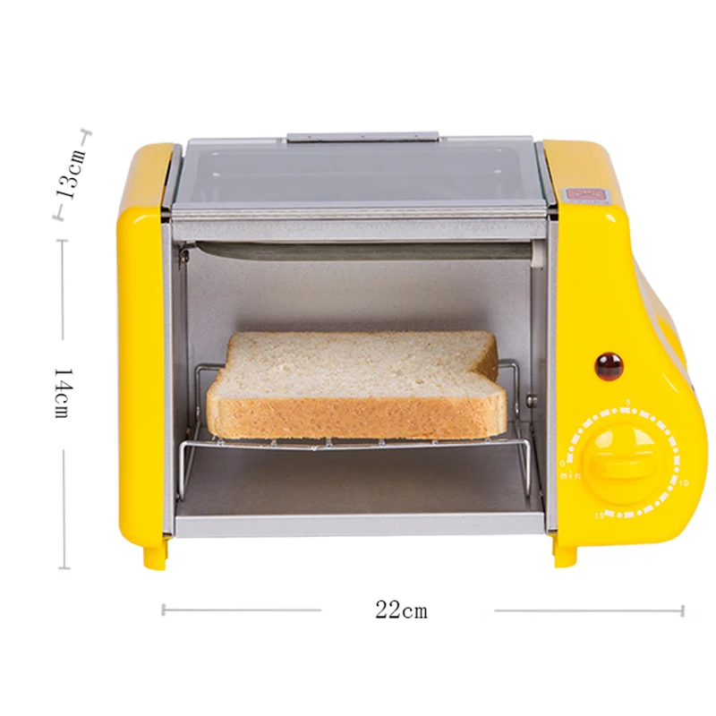 Симпатичная мини-печь для жареной выпечки два в одном машина завтрака