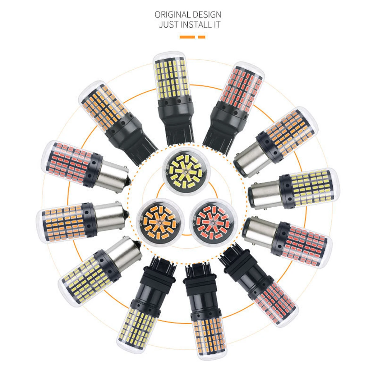 1 шт. 1156 BA15S P21W BAU15S PY21W 1157 BAY15D P215W 7440 W21W CAN-шина без ошибок светодиодный стоп-сигнал