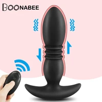 prostate massager anal plug remote control telescopic dildo vibrators for men vagina g spot stimulator for women sex toy adult