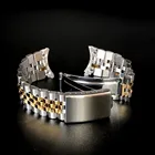 316L Нержавеющаясталь 18 мм20 ммщетка для ногтей сплошной Нержавеющаясталь Юбилейная планки вахты диапазона изогнутый конец для Rolex