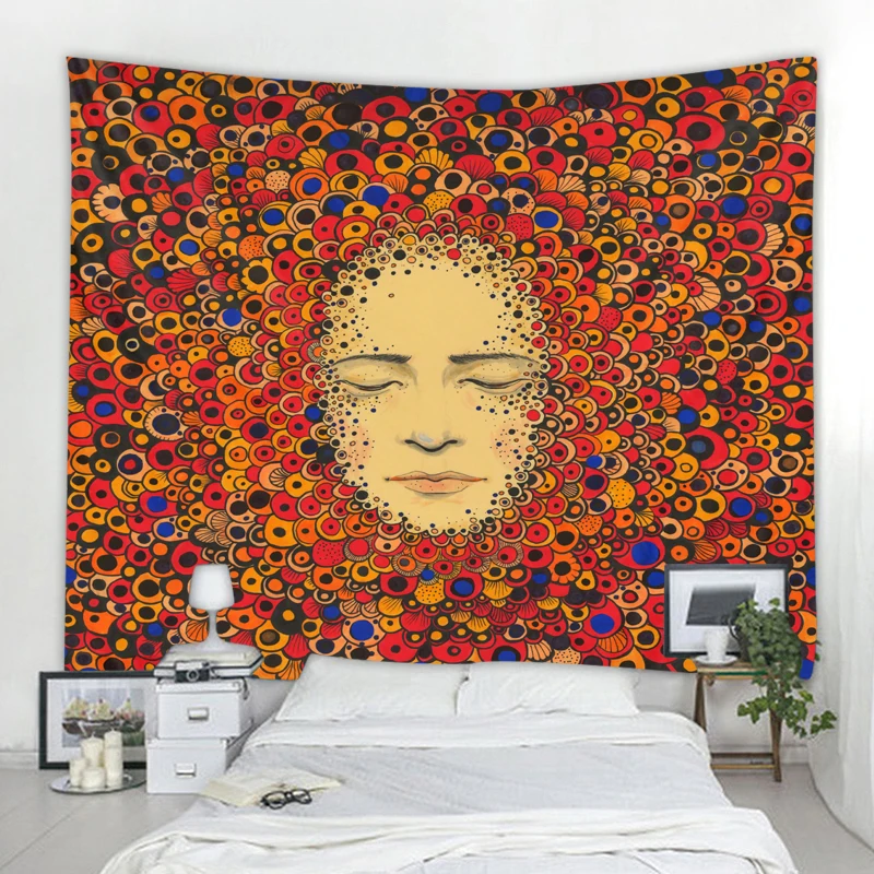 

Psychedelic Tapestry Home Decoration Tapestries Bedroom Dormitory Bedside Decoration Abstract Background Cloth