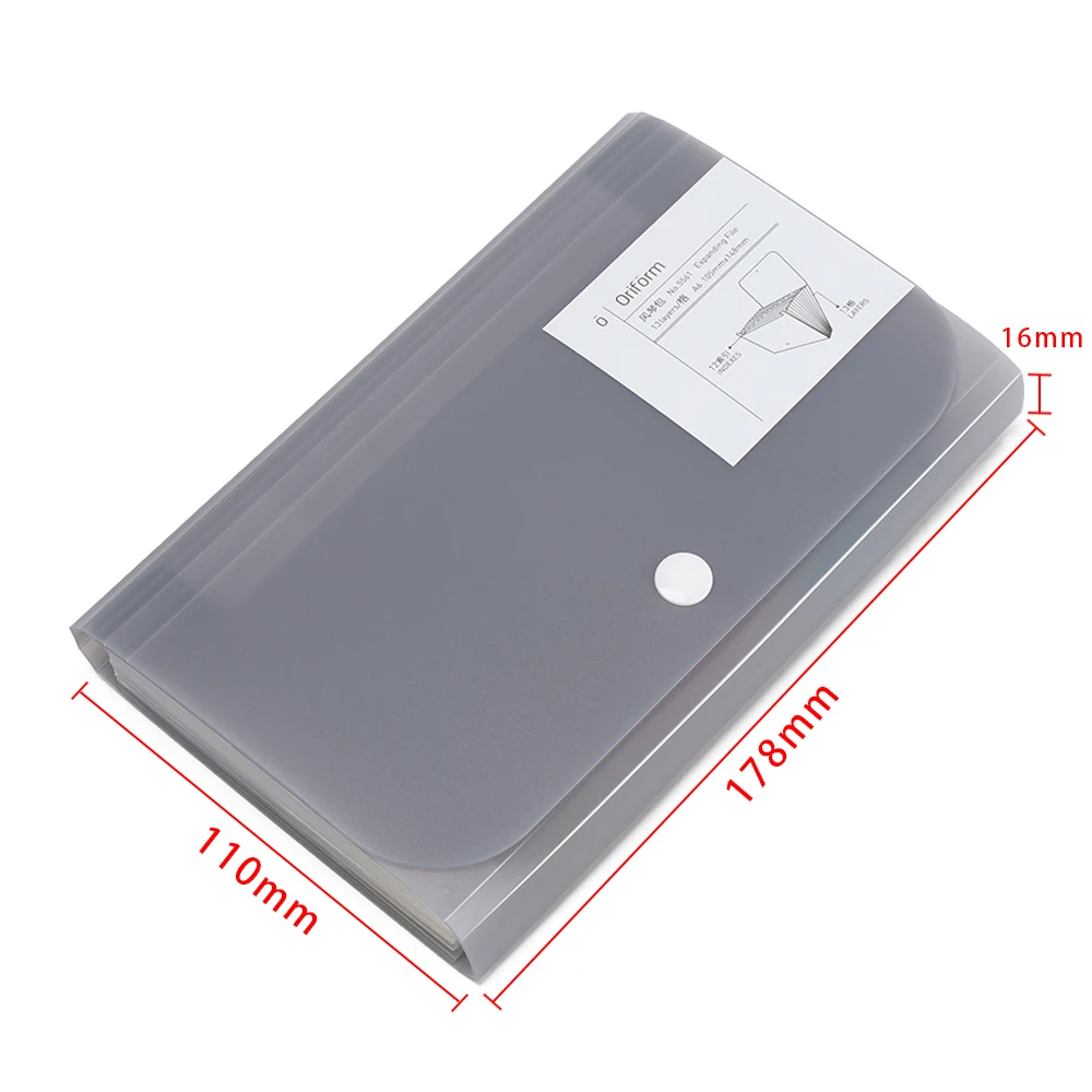 

1PC A6 12-Layer Document Bag File Folder Organ Bag Organizer Paper Box Holder Multi-Function School Office Storage Folder Supply