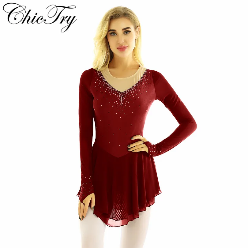 Для женщин взрослых с длинным рукавом кончиком пальца блестящая фигурка из