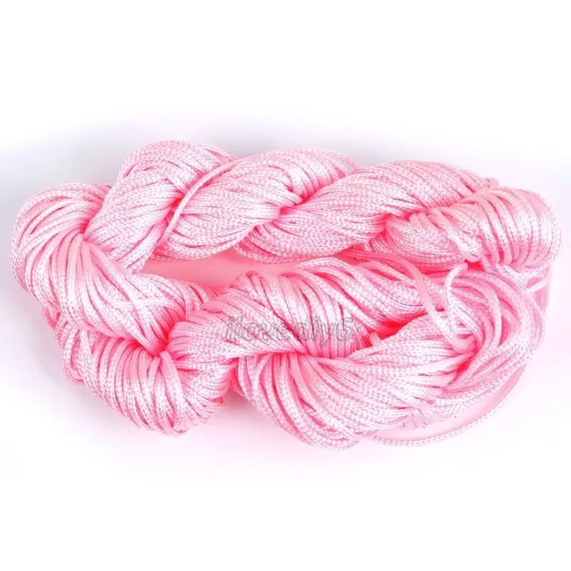 27 м 1 мм китайский узел макраме браслет веревка цвета нейлоновый шнур нить для