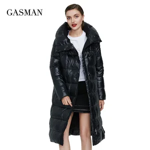 Куртка женская зимняя GASMAN 2021, длинная теплая парка с капюшоном, верхняя одежда, модный пуховик 006