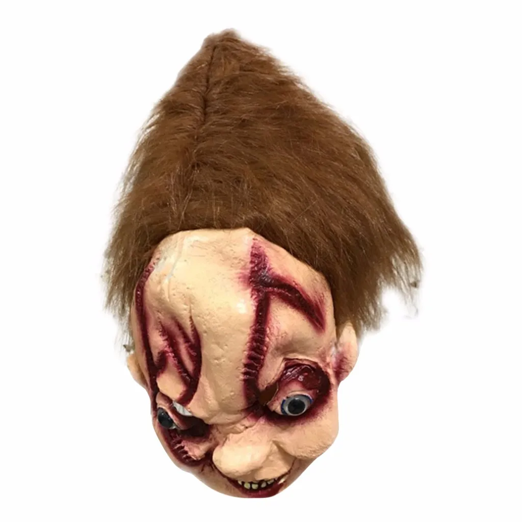 Костюм на Хэллоуин маска для косплея аксессуары смешной лысый комплект с большой