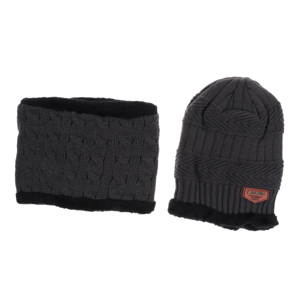 2 шт Мужская Женская двусторонняя бини зимняя теплая вязаная Лыжная вязанные