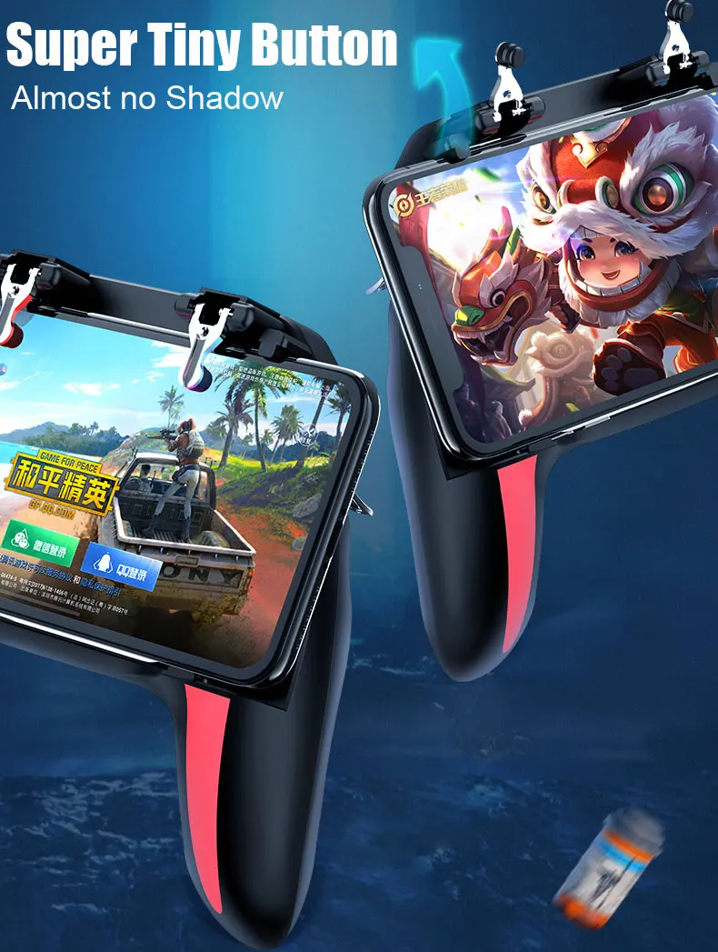 Геймпад Pubg контроллер двойной крутой вентилятор 5000 мАч Powerbank игровой контроллер Android джойстик мобильный H10 игровой коврик