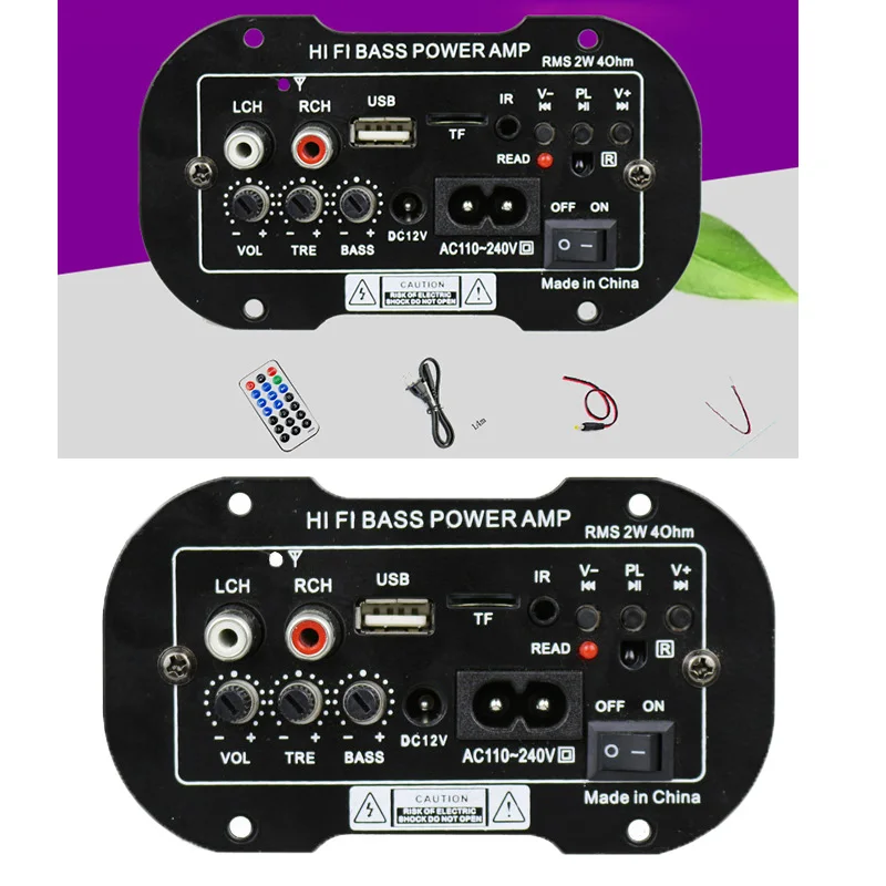 Автомобильный усилитель мощности динамик бас аудио радио сабвуфер TF MP3 220 В 50 Вт