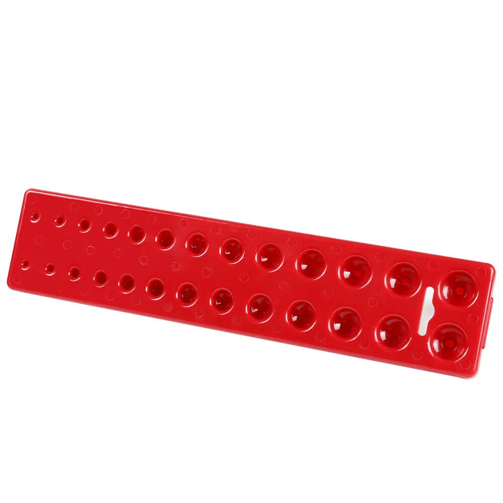 

2 Sets Socket Organizer Socket Tray Rack High Pole Long Sleeve Multifunctional Sleeve Bracket - Metric System (Red)