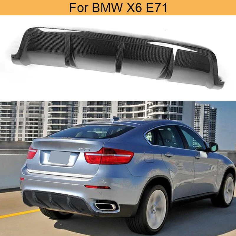 Автомобильный задний бампер из углеродного волокна диффузор спойлер для BMW X6 E71