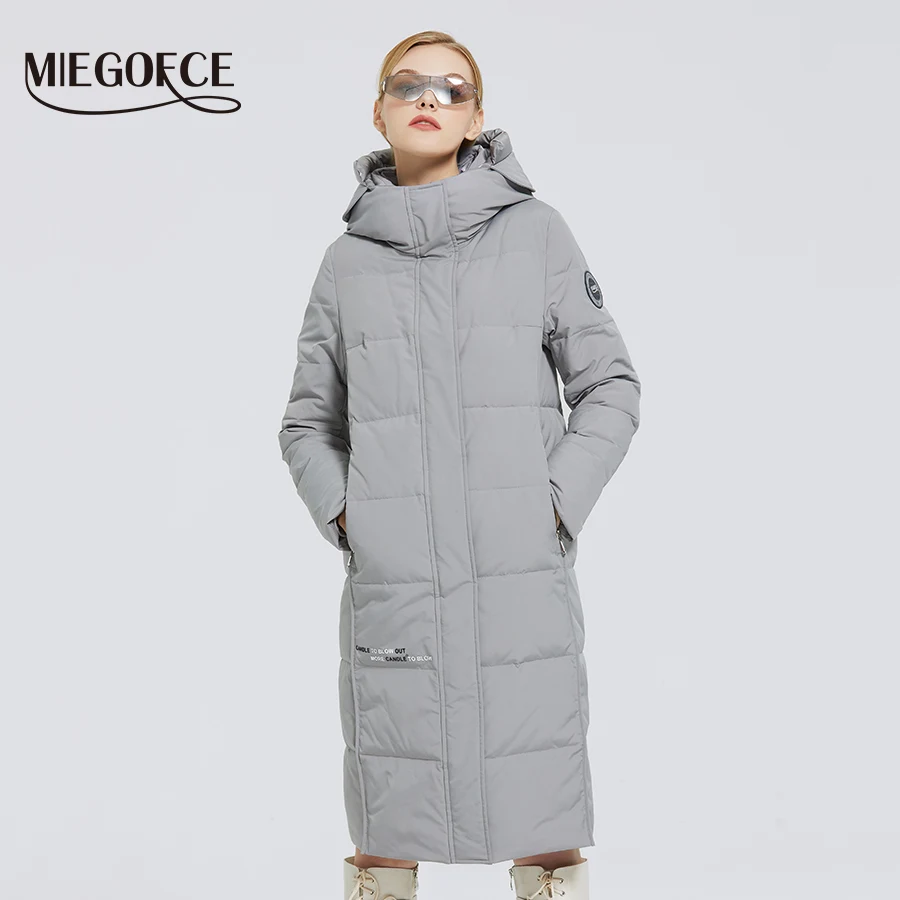 

MIEGOFCE 2021 New Women's Long Cotton Coats With miegofce Logo Design Winter Waterproof Parkas Windproof Clothes Women's Jacket