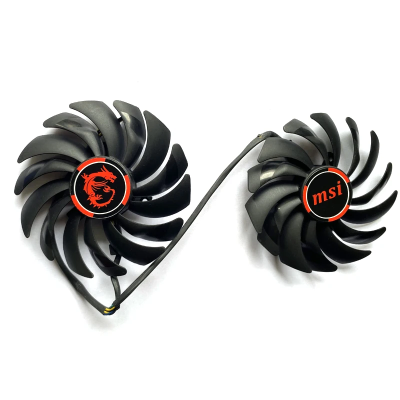 2 шт. вентилятора охлаждения PLD10010S12HH 4PIN RX 580 для графических карт MSI GTX 960 GTX980Ti GAMING 950 1060 1080 470.