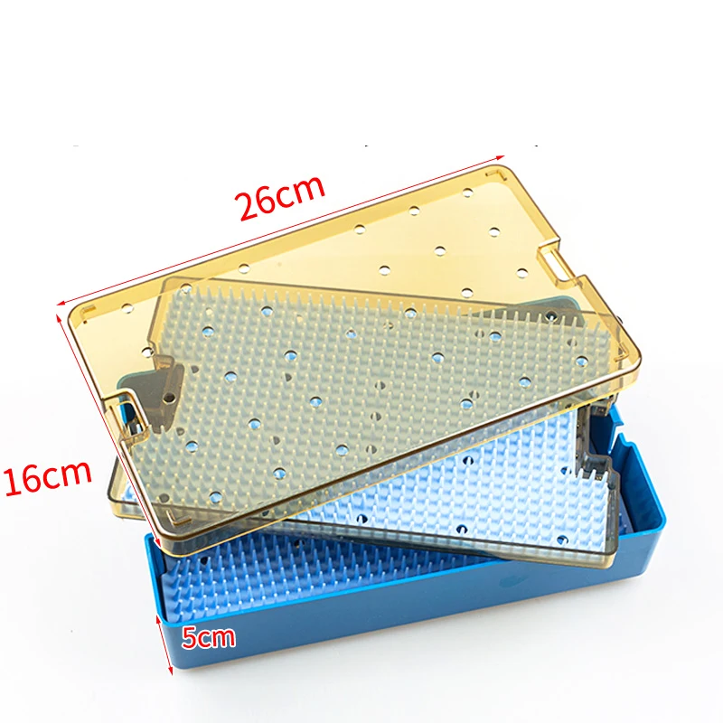 Double layer Silicone sterilization tray case opthalmic surgical instrument dental instrument Disinfection box