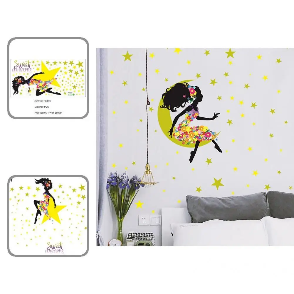 Декоративный цветочный принт мультяшный стиль Сладкая мечта сказочная наклейка