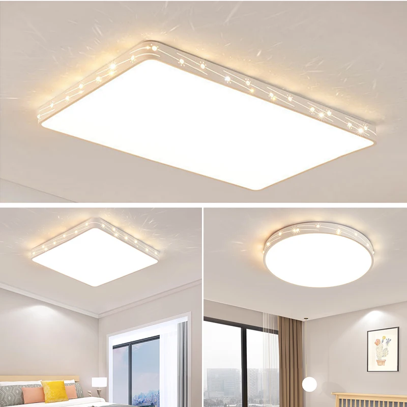 

LED Light Home Modern Panel Light Ceiling Lamp Natural Light Warm White Cold White Round Square Living Room Bedroom Kitchen