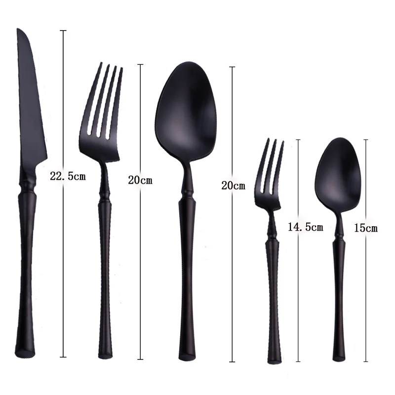 Черные туфли высокого качества с декалькоманией комплект столовых приборов для