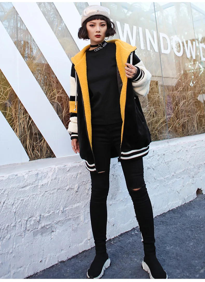 Max LuLu Korean Fashion Ladies Punk Streetwear Womens Thicken Fur Hooded Hoodies Casual Warm Sweatshirts Winter Clothing