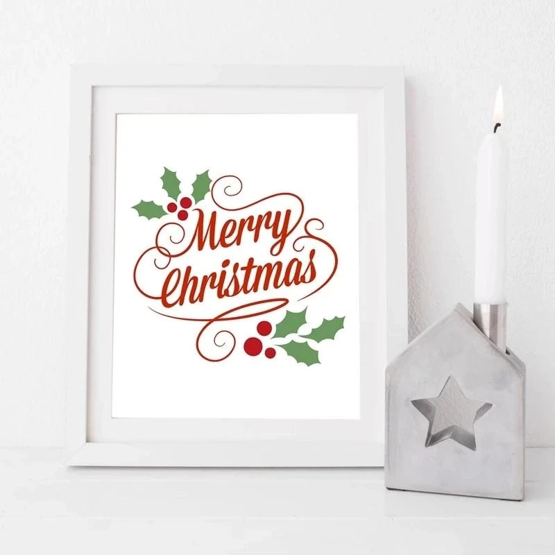 Счастливого Рождества радость лось рождественская елка Картина на холсте