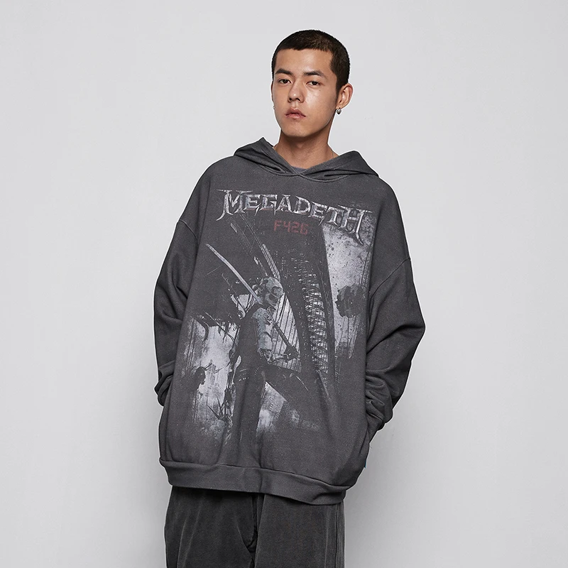 Уличная одежда в стиле хип-хоп с принтом робота F426 толстовки и свитшоты унисекс