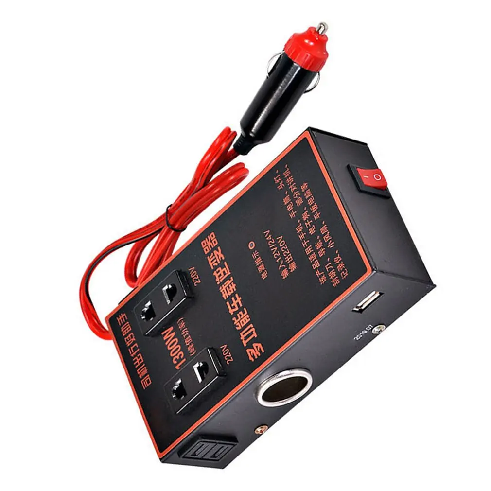 Автомобильный инвертор 12v 24v до 220v Универсальный многофункциональный Мощность