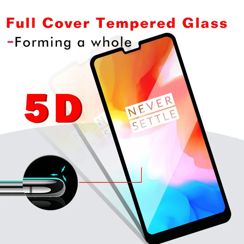 UVR, 50 шт., для Oneplus 6, Oneplus6, 5D, закругленные края, 3D, полное покрытие, закаленное стекло, Защитная пленка для экрана 1+ 6 One Plus 6 glass