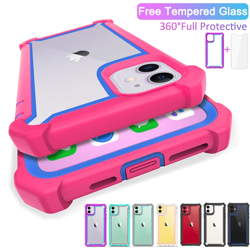 Сверхпрочный защитный чехол из поликарбоната и ТПУ ударопрочный с бесплатным