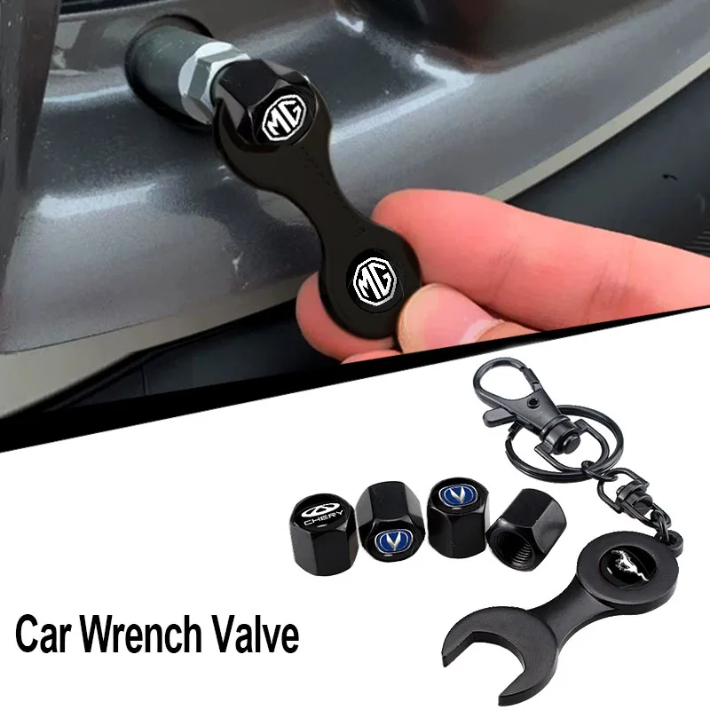 

5pcs Car Metal Tire Black Wrench Valve for Peugeot 308 Partner 307 206 207 208 3008 407 406 408 508 2008 106 103 Car Accessories