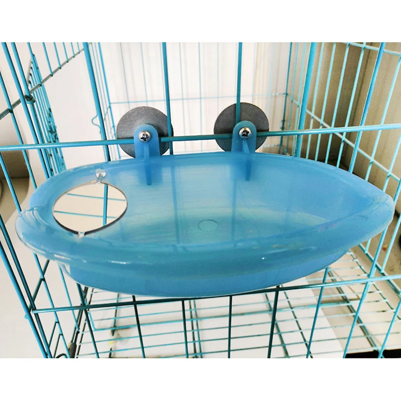 

Питатель воды для ванной коробка попугай ванна с зеркалом для клетки для домашних животных подвесная миска попугай аксессуары Пластик птиц...
