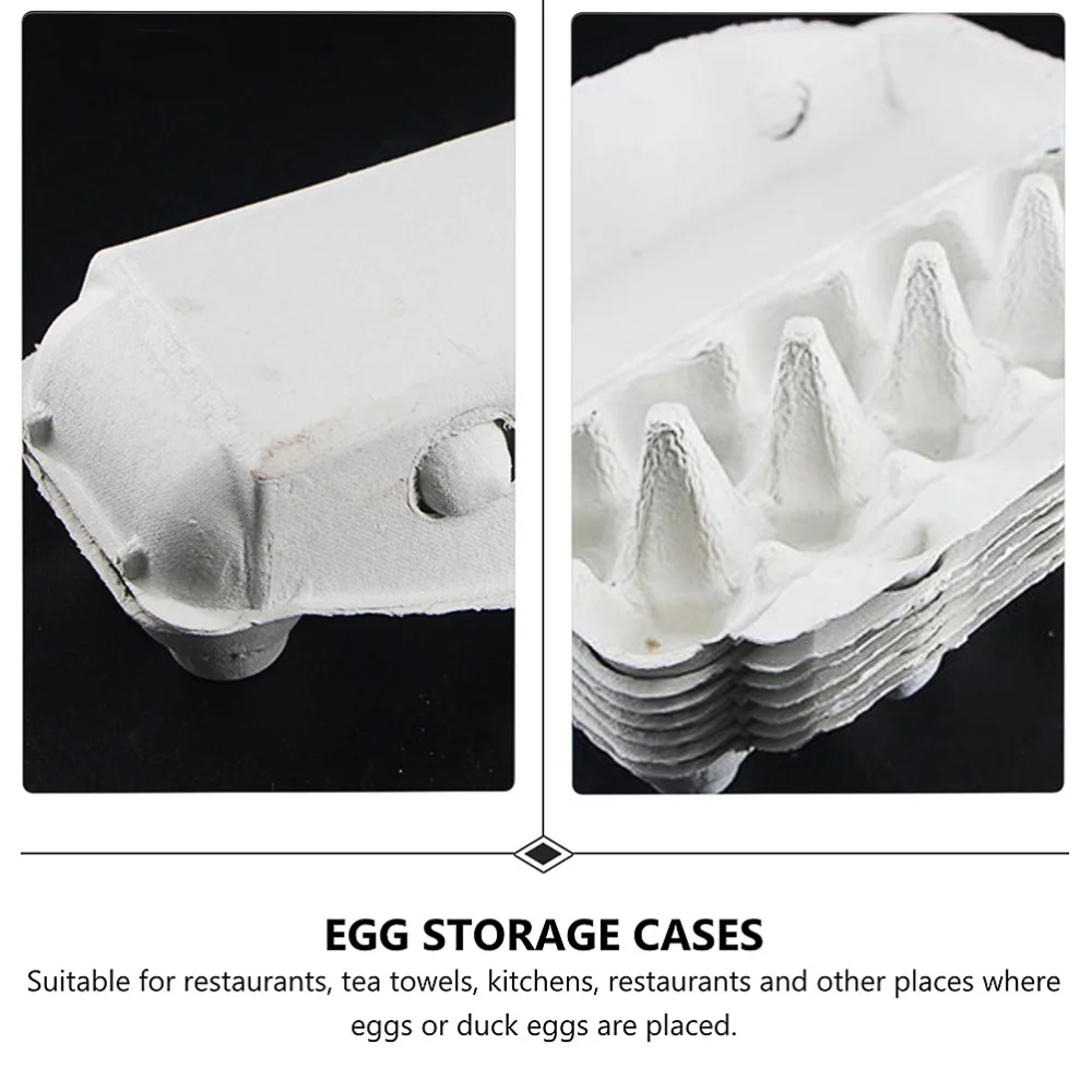 

1 Set 10Pcs Paper Pulp 6-compartment Egg Holders Shakeproof Egg Trays Boxes
