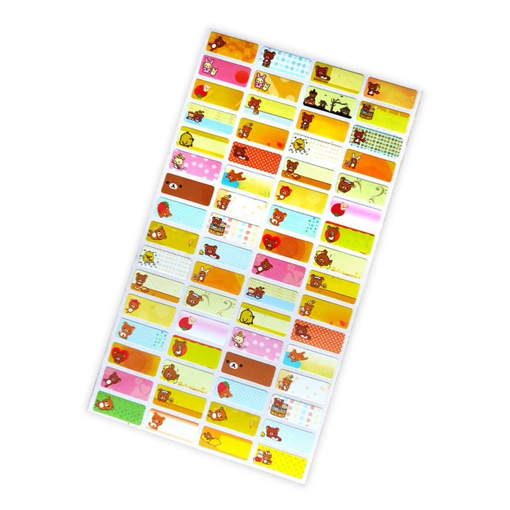 3 размера на заказ пустые наклейки с именем Мультяшные водонепроницаемые