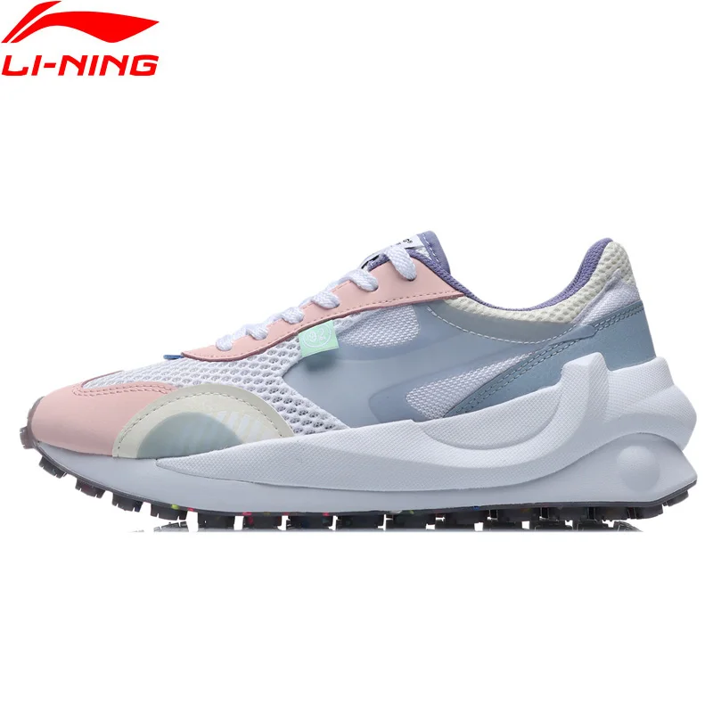 Li Ning Для женщин трендовые LN Вселенная классический образ жизни и кожаная обувь