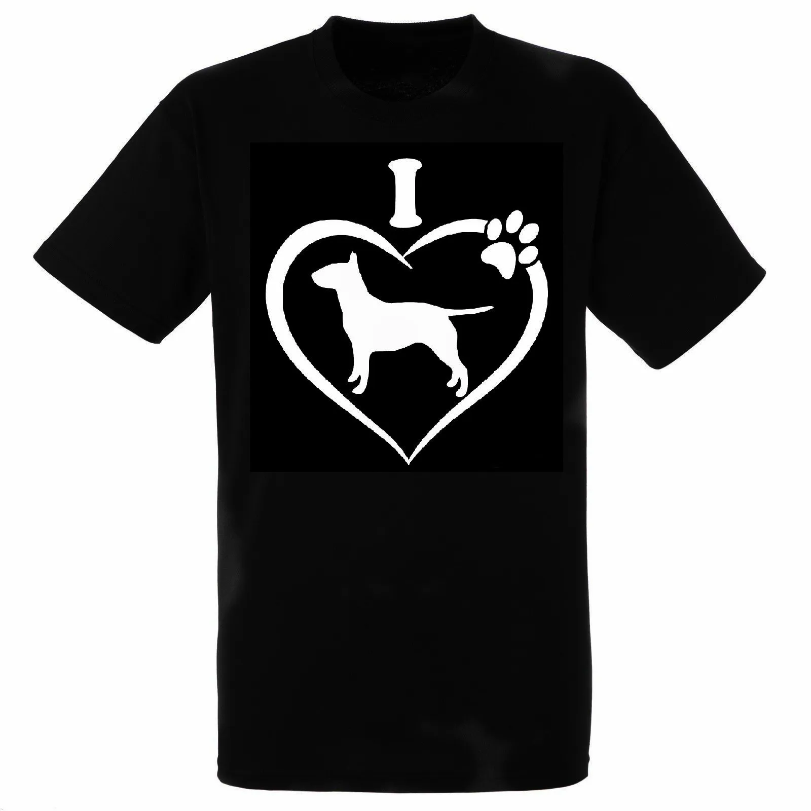 

Creative Design English Bull Terrier Dog Loves Gift Mens T-Shirt. Summer Cotton Short Sleeve O-Neck Unisex T Shirt New S-3XL