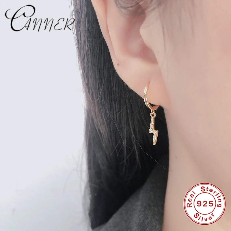 

Женские серьги-гвоздики из стерлингового серебра 925 пробы CANNER, серьги-гвоздики с фианитами, подарок подруге