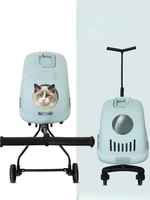 gy pet stroller cat outing stroller portable foldable small dog dog detachable trolley