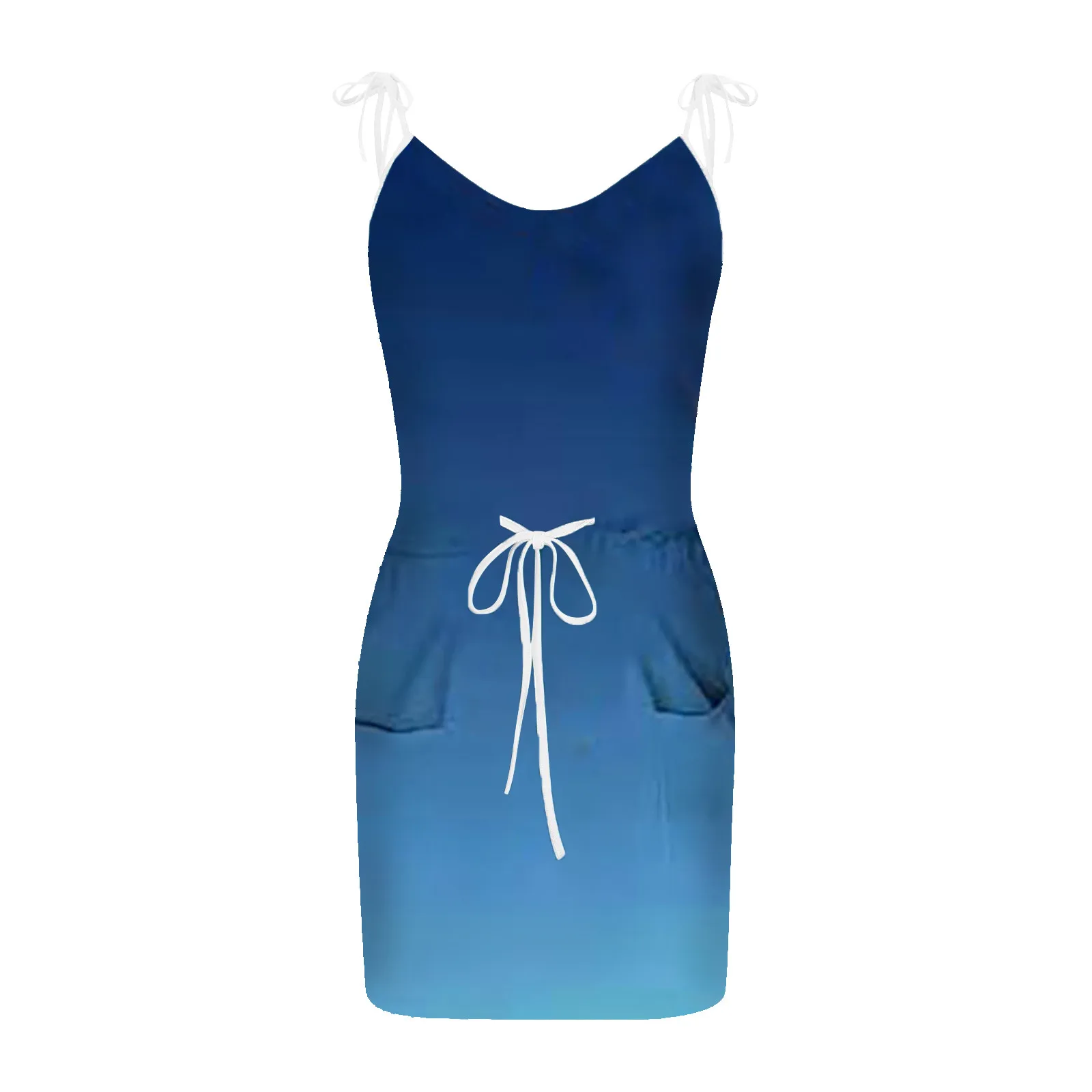

Summer Sexy Party Dress Women Fashion Retro Printing Sleeveless Pocket Comfy Casual Dress Sundress Vestidos Streetwear
