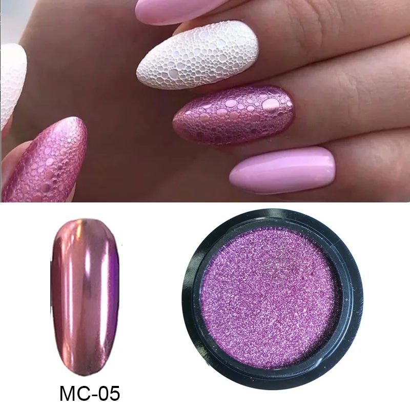 Mirror NO5 Voronoi Nails мыло пена дизайн ногтей пузырь порошок хромового пигмента основа Топ гель Салон красоты поставка - Цвет: Mirror NO5