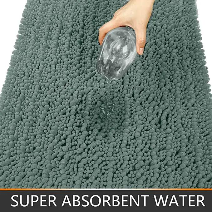 

Basics Non-Slip Microfiber Shag Bathroom Rug Mat 60*90cm